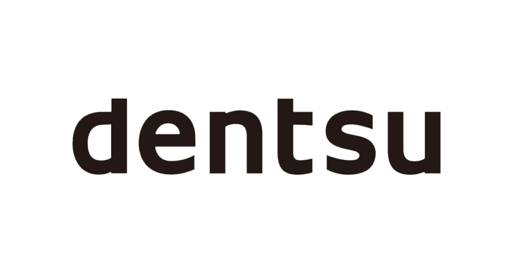 Dentsu Logo Black On White Branding In Asia